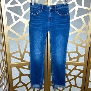 Pilcro Mid Rise skinny ankle raw step hem jeans‎ Size 27